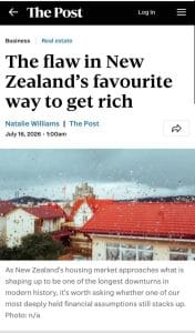 New Zealand housing downturn